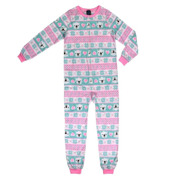 Girls 4-16 Jellifish Patterned Blanket Sleeper One-piece Pajamas, Size: 6-6x, Natural