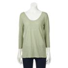 Women's Sonoma Goods For Life&trade; Scoopneck Tee, Size: Xl, Green