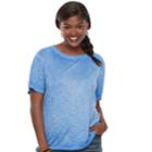 Juniors' Plus Size Mudd&reg; Weekend Crewneck Tee, Teens, Size: 3xl, Dark Blue