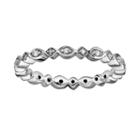 Stacks And Stones Sterling Silver Diamond Accent Eternity Stack Ring, Women's, Size: 6, Grey