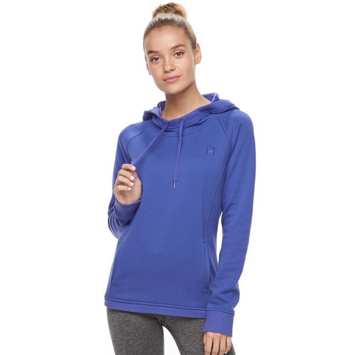 Women's Fila Sport&reg; Andare Fleece Drop Collar Pullover Top, Size: Xs, Med Purple