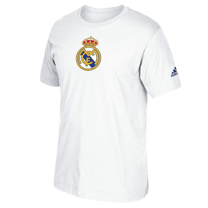 Men's Adidas Real Madrid Cf Go-to Climalite Tee, Size: Medium, White