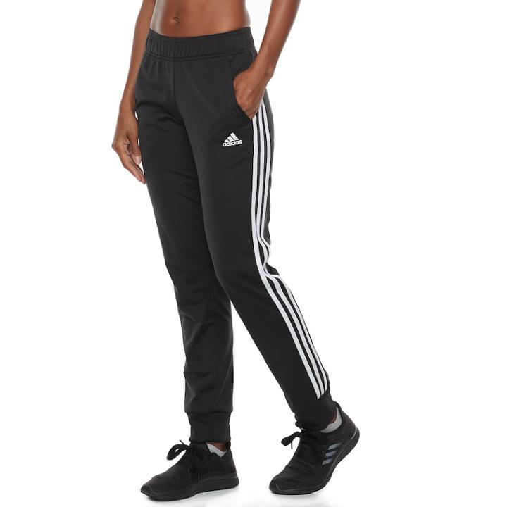 Women's Adidas Designed 2 Move Striped Jogger Pants, Size: Xl, Black