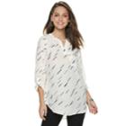 Women's Apt. 9&reg; Georgette Tunic, Size: Large, Natural