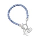 Logoart Kansas City Royals Devotion Silver Tone Crystal Charm Bracelet, Women's, Size: 8, Blue