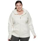 Plus Size Tek Gear&reg; Hooded Fleece Jacket, Women's, Size: 1xl, Light Grey