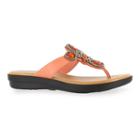 Easy Street Begem Women's Jeweled Sandals, Size: 6.5 Wide, Orange Oth