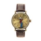 Disney's Goofy Men's Leather Watch, Size: Large, Brown