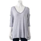 Women's French Laundry Cutout Cold-shoulder Tee, Size: Xl, White Oth
