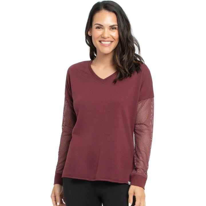 Women's Marika Abigail Long Sleeve Top, Size: Large, Dark Red