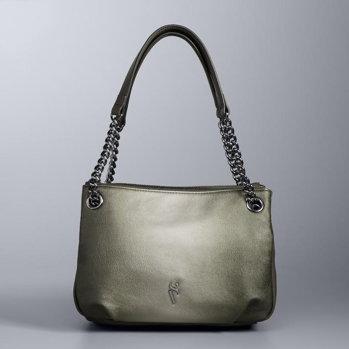Simply Vera Vera Wang Brent Triple Entry Shoulder Bag, Women's, Brown