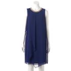 Women's Msk Flutter Shift Dress, Size: 10, Blue (navy)