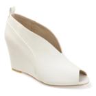 Journee Collection Calista Womens Wedges, Size: Medium (6.5), White