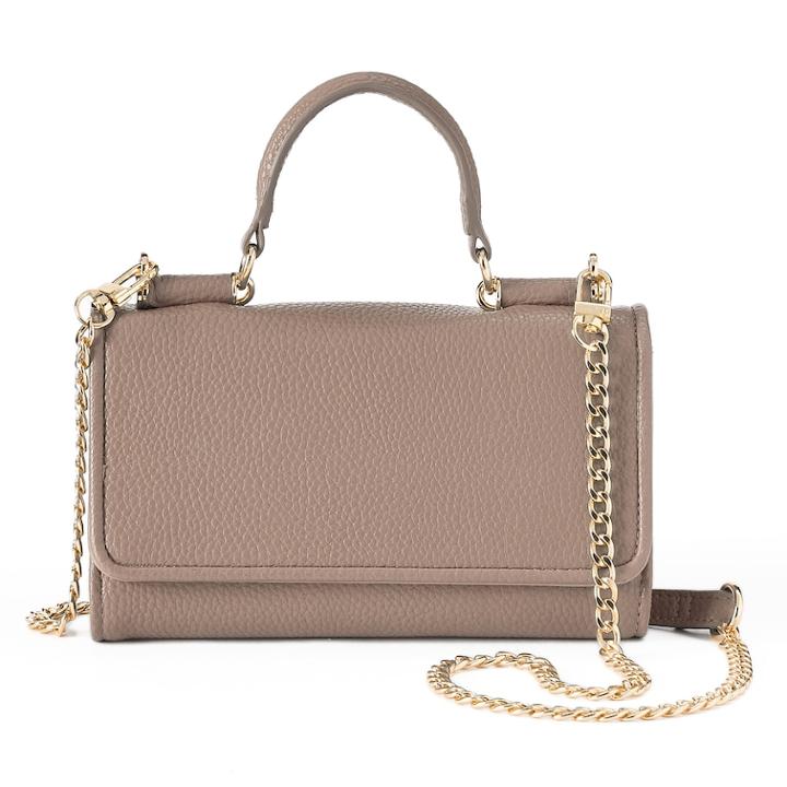 Deluxity Luna Crossbody Trifold Wallet, Women's, Beig/green (beig/khaki)