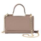 Deluxity Luna Crossbody Trifold Wallet, Women's, Beig/green (beig/khaki)
