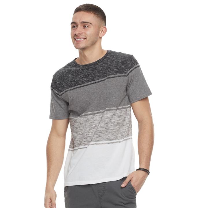Men's Urban Pipeline Striped Tee, Size: Small, Black
