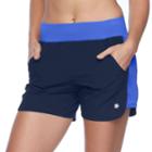 Women's Tek Gear&reg; Multi-purpose Workout Shorts, Size: Medium, Dark Blue