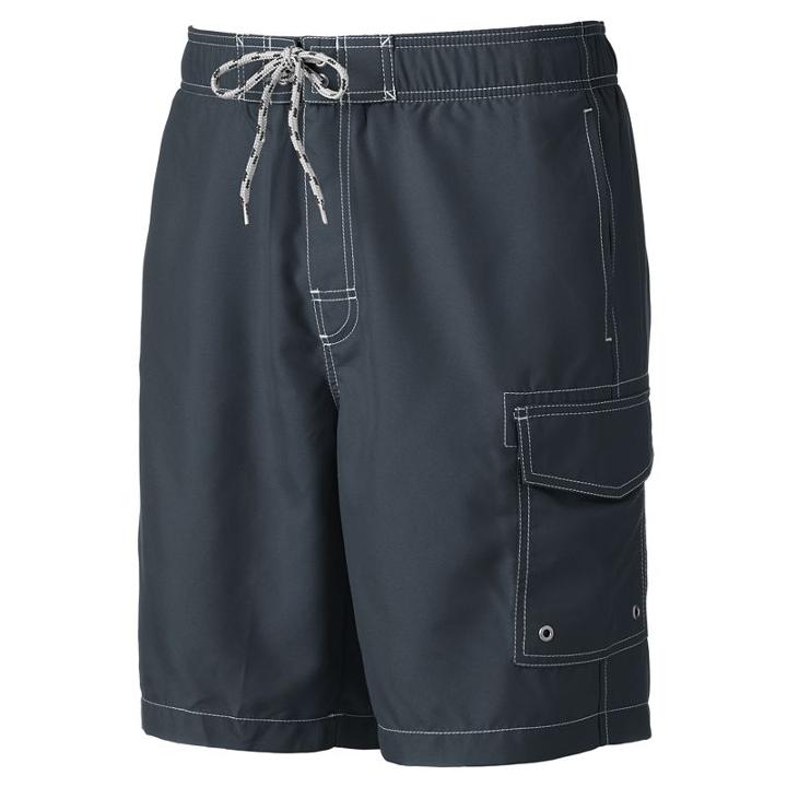 Big & Tall Sonoma Goods For Life&trade; Microfiber Swim Trunks, Men's, Size: 3xb, Blue (navy)