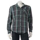 Men's Dc Shoe Co Atlas Woven Button-down Shirt, Size: Small, Lt Green