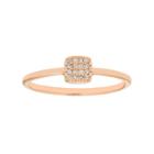 10k Gold Diamond Accent Cushion Ring, Women's, Size: 8, White