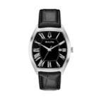Bulova Men's Classic Ambassador Leather Watch - 96b290, Size: Medium, Black
