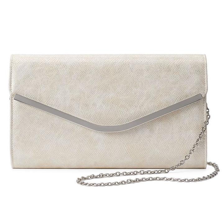 Lenore By La Regale Snakeskin Print Envelope Clutch, Women's, Pink