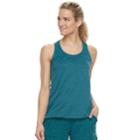 Women's Tek Gear&reg; Banded Hem Racerback Tank, Size: Large, Turquoise/blue (turq/aqua)