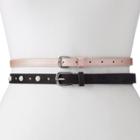 Women's Apt. 9&reg; Simulated Pearl Studded 2-for-1 Belt Set, Size: Large, Light Red