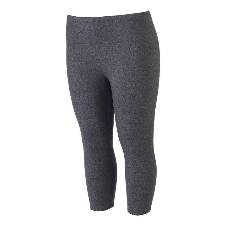Juniors' Plus Size So&reg; Capri Leggings, Girl's, Size: 1xl, Dark Grey
