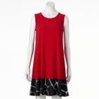Women's Msk Contrast Shift Dress, Size: Large, White Oth