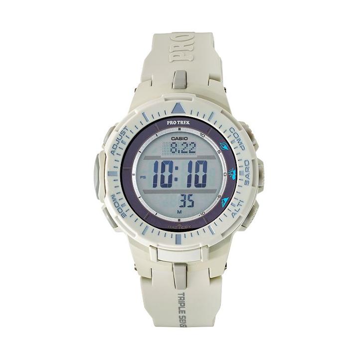 Casio Men's Pro Trek Triple Sensor Tough Solar Digital Watch, Grey