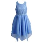 Girls 7-16 & Plus Size Tulle Sharkbite Lace Dress, Size: 14, Blue
