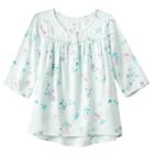 Girls 4-7 Sonoma Goods For Life&trade; Floral High-low Top, Girl's, Size: 5, Turquoise/blue (turq/aqua)