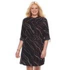 Plus Size Apt. 9&reg; Printed Shirtdress, Women's, Size: 2xl, Oxford