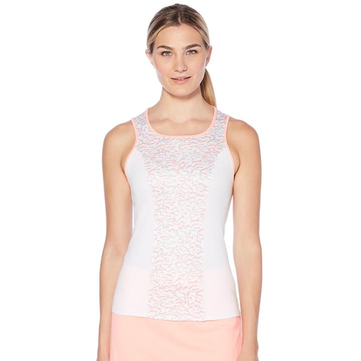 Women's Grand Slam Confetti Print Tennis Tank, Size: Small, Med Pink