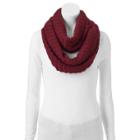 Cuddl Duds Purl Stitch Infinity Scarf, Women's, Red Other
