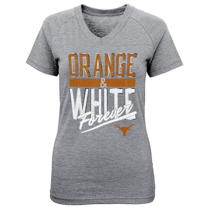 Girls 4-6x Texas Longhorns Palladium Tee, Girl's, Size: L (6x), Med Grey