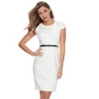 Women's Jennifer Lopez Textured Mesh Sheath Dress, Size: Xl, White