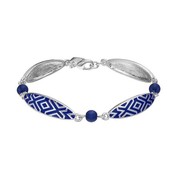 Chaps Beaded Geometric Bracelet, Women's, Navy