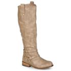 Journee Collection Walla Women's Knee-high Boots, Girl's, Size: 8 M Xwc, Brown