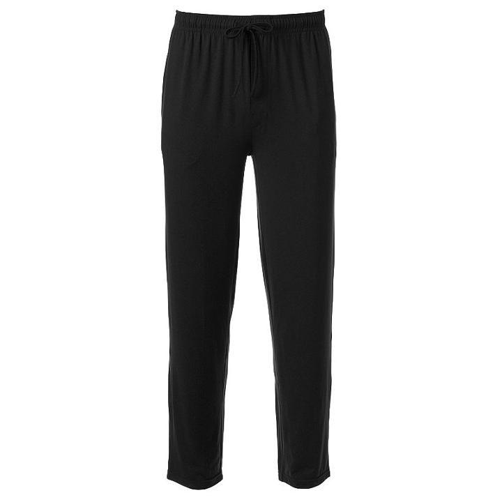 Men's Coolkeep Solid Performance Lounge Pants, Size: Small, Black