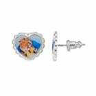 Disney's Beauty And The Beast Kids' Heart Stud Earrings, Girl's, Multicolor