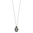Silver Tone Penguin Pendant Necklace, Women's, Size: 18, Grey