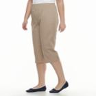 Plus Size Croft & Barrow&reg; Lace-up Capri Jeans, Women's, Size: 3 - Regular, Med Beige