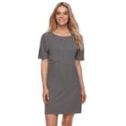 Petite Apt. 9&reg; Solid Ribbed Dress, Women's, Size: Xs Petite, Med Grey