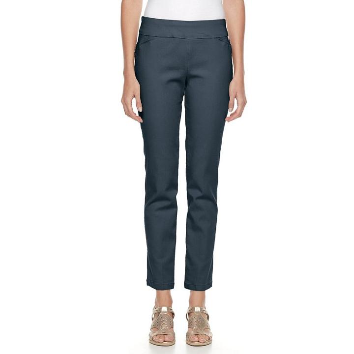 Women's Croft & Barrow&reg; Pull-on Pants, Size: Large, Blue