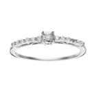 Sterling Silver 1/6 Carat T.w. Diamond Promise Ring, Women's, Size: 7, White