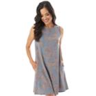 Women's Apt. 9&reg; Printed French Terry Swing Dress, Size: Small, Denim Paisley 2