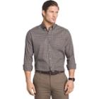 Men's Van Heusen Regular-fit Herringbone Stretch Button-down Shirt, Size: Xl, Med Brown