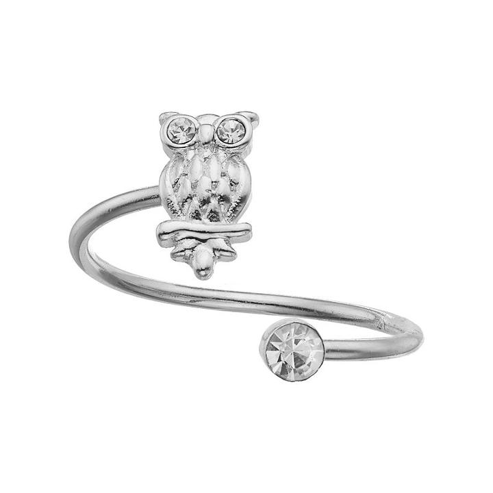 Lc Lauren Conrad Owl Open Ring, Women's, Silver